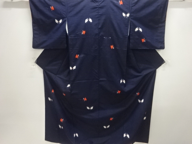 JAPANESE KIMONO / TSUMUGI / WOVEN BUTTERFLY 